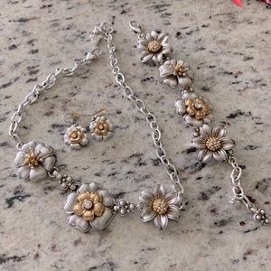 Brighton Set- Retro Garden -necklace, earrings and bracelet